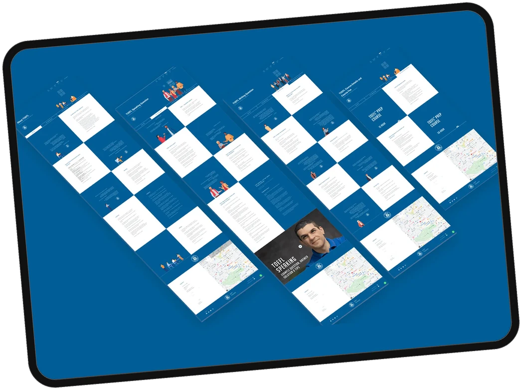 Kam’s Training on a tablet: the website, page by page